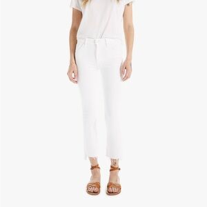 MOTHER The Insider Step Fray. Size 28, White